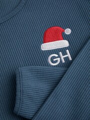 Personalised Mens Embroidered Santa Hat Pyjamas Set by Stitch Style - Image 4 of 6