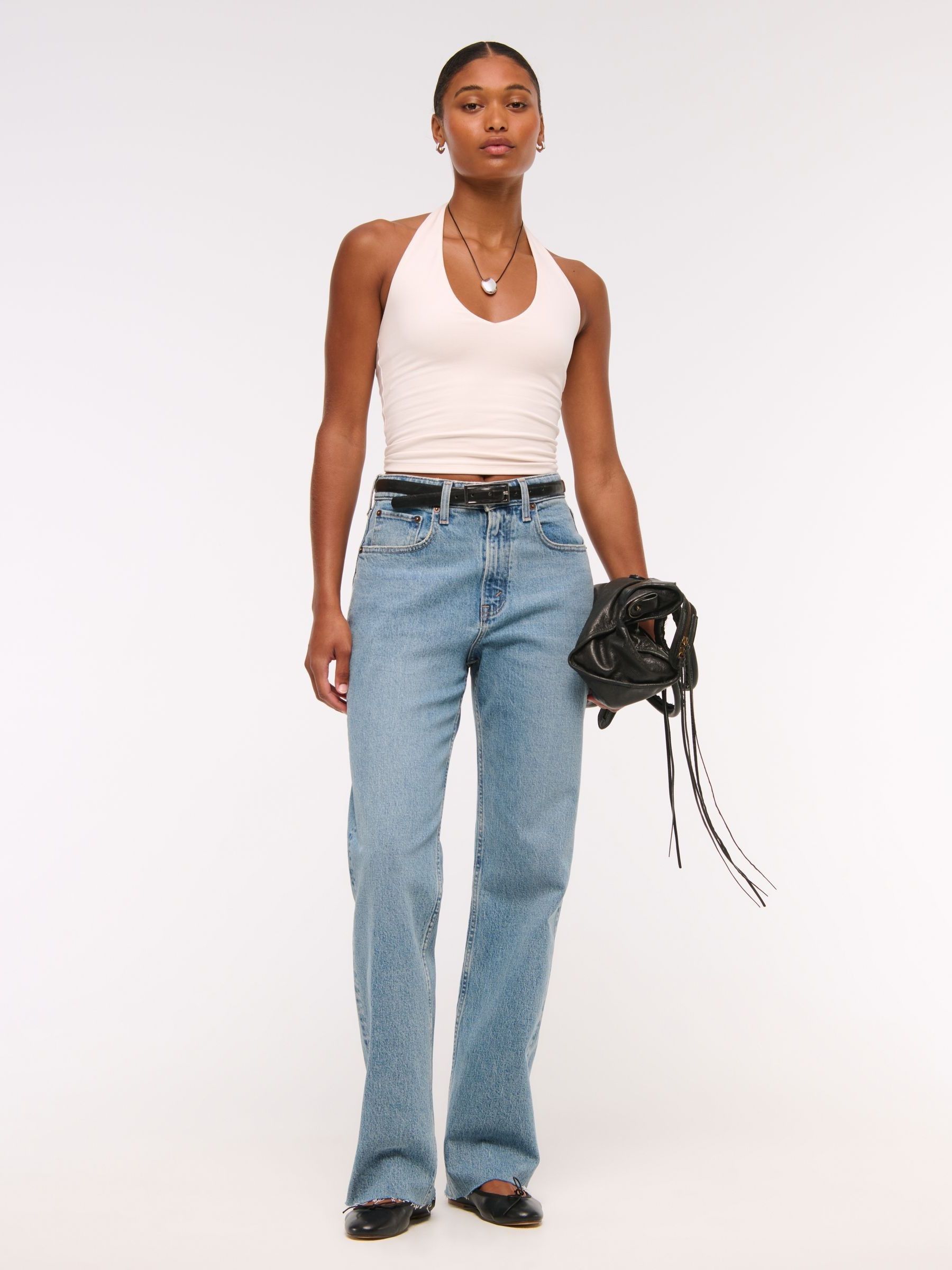 Buy Abercrombie & Fitch Blue Curve Love 90s Relaxed Jeans from