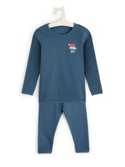 Personalised Kids Embroidered Santa Hat Pyjamas by Stitch Style - Image 1 of 6