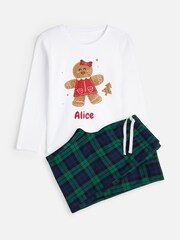 Personalised Kids Gingerbread Family Pyjamas by Stitch Style - Image 1 of 5