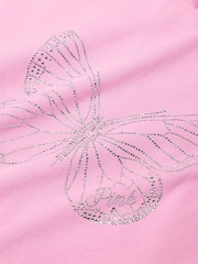 Victoria's Secret PINK Pink Lollipop Diamante Fleece Zip Up Hoodie - Image 3 of 3