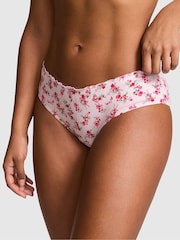 Victoria's Secret Pink Pink Tulip Floral Print Cheeky Tie Detail Knickers - Image 1 of 2