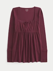 Hollister Babydoll Square Neck Long Sleeve Top - Image 3 of 3