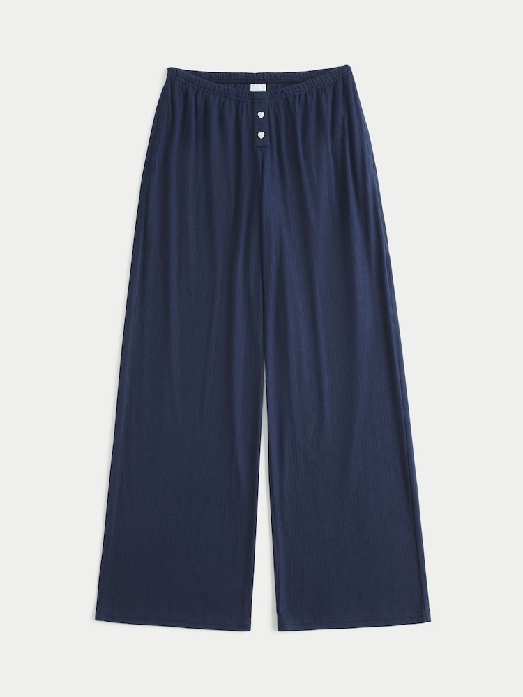 Hollister Low Rise Cosy Pointelle Pyjamas Bottoms - Image 4 of 4