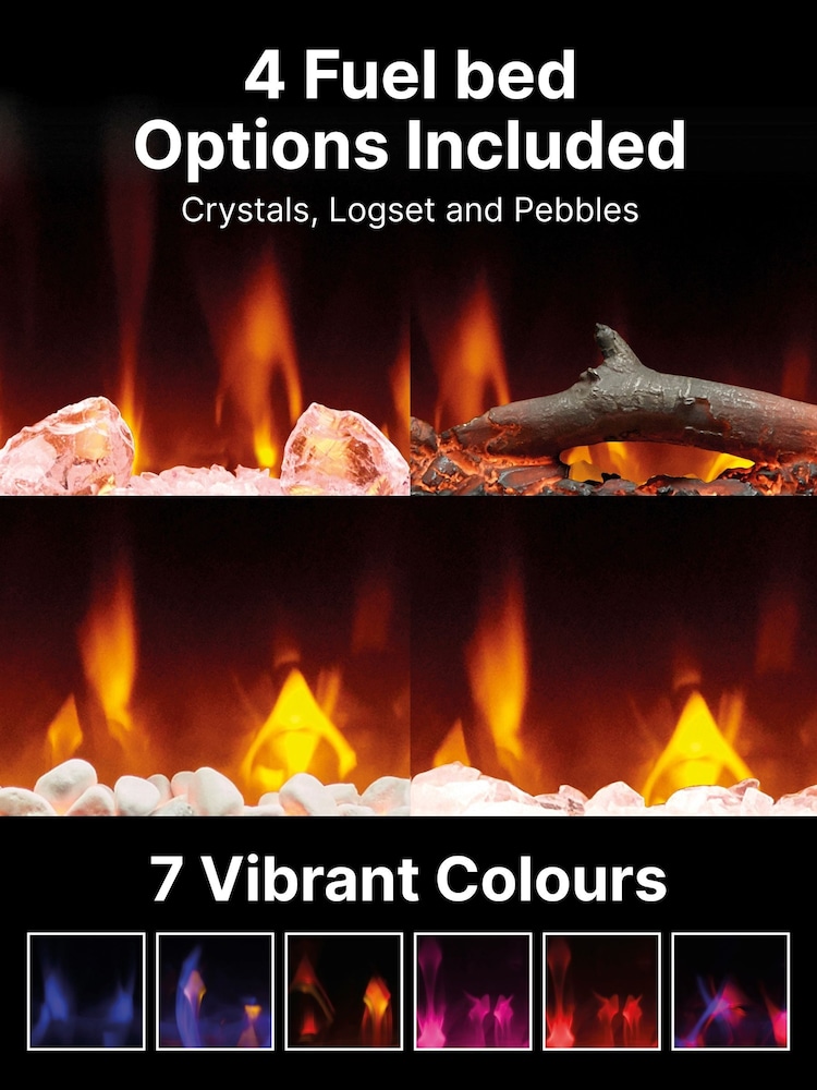 Dimplex Black Sierra 48" Optiflame Electric Media Wall Fire - Image 2 of 6 Dimplex Black Sierra 48" Optiflame Electric Media Wall Fire - Image 2 of 6