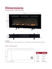 Dimplex Black Sierra 48" Optiflame Electric Media Wall Fire - Image 5 of 6