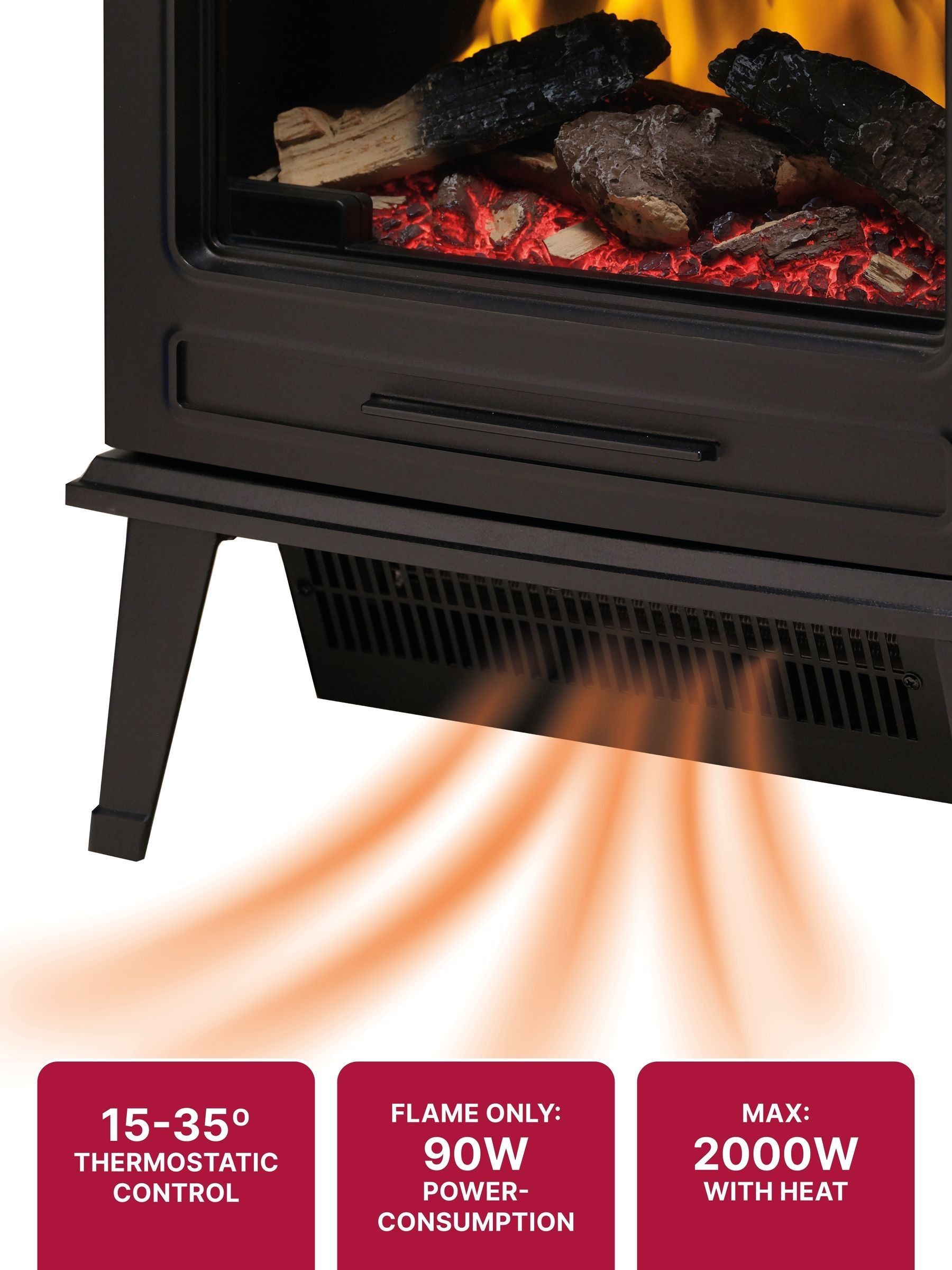 ファイヤー　web　043/048 Buy Dimplex Black Fernshaw Optiflame Freestanding Electric Stove