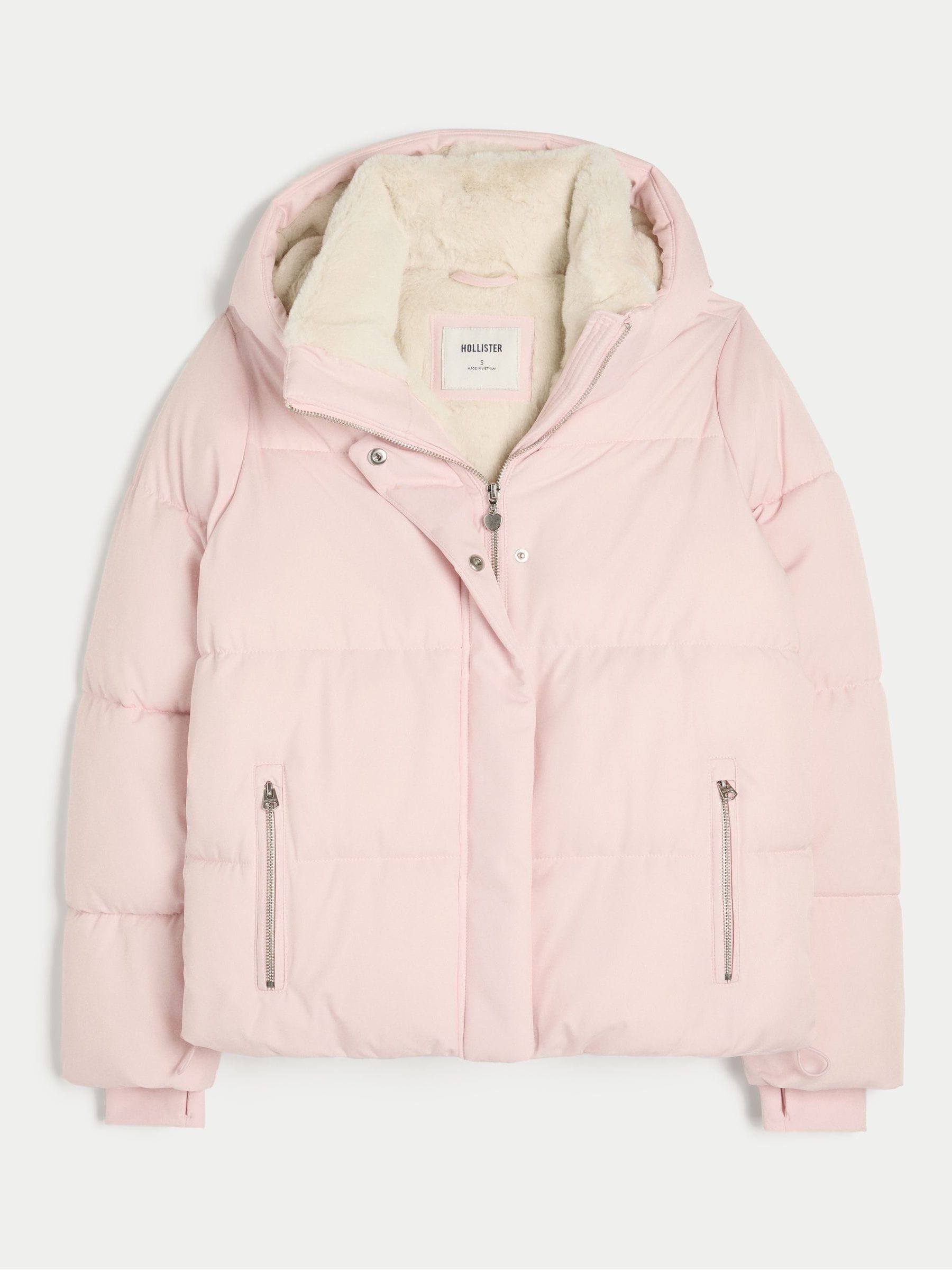 Buy Hollister Pink All Weather Puffer Coat from Next Lithuania