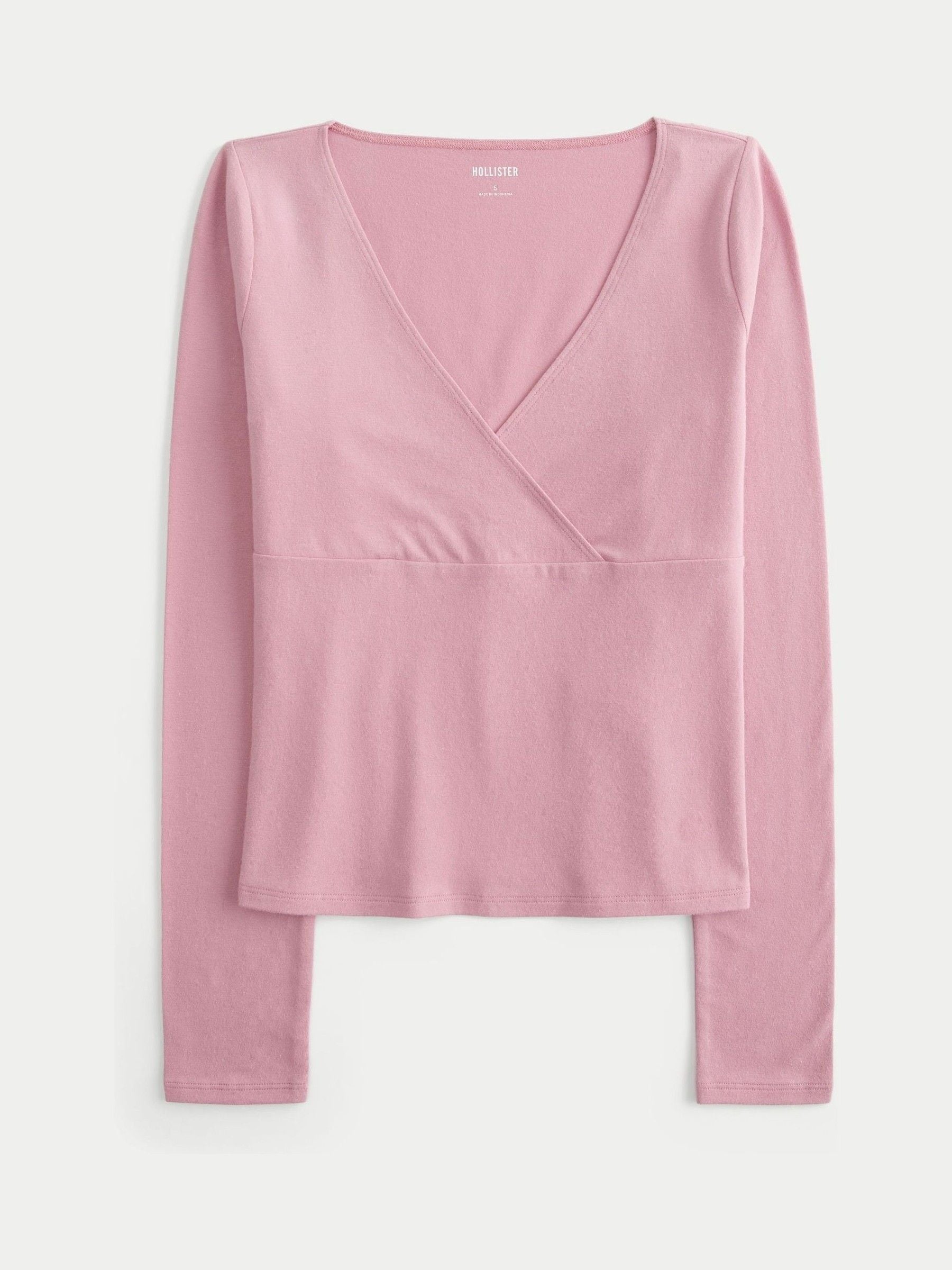 Buy Hollister Basic Long Sleeve Wrap Top from Next USA