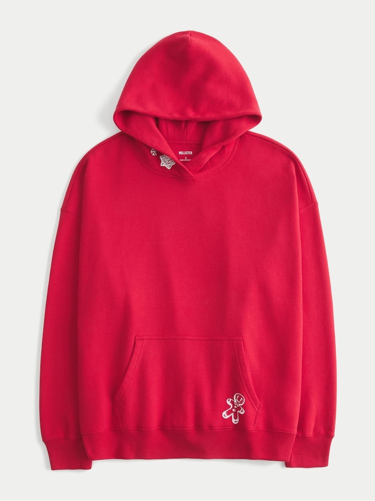 أحمر - Hollister Christmas Back Graphic Boyfriend Hoodie - صورة 1 من 4 أحمر - Hollister Christmas Back Graphic Boyfriend Hoodie - صورة 1 من 4