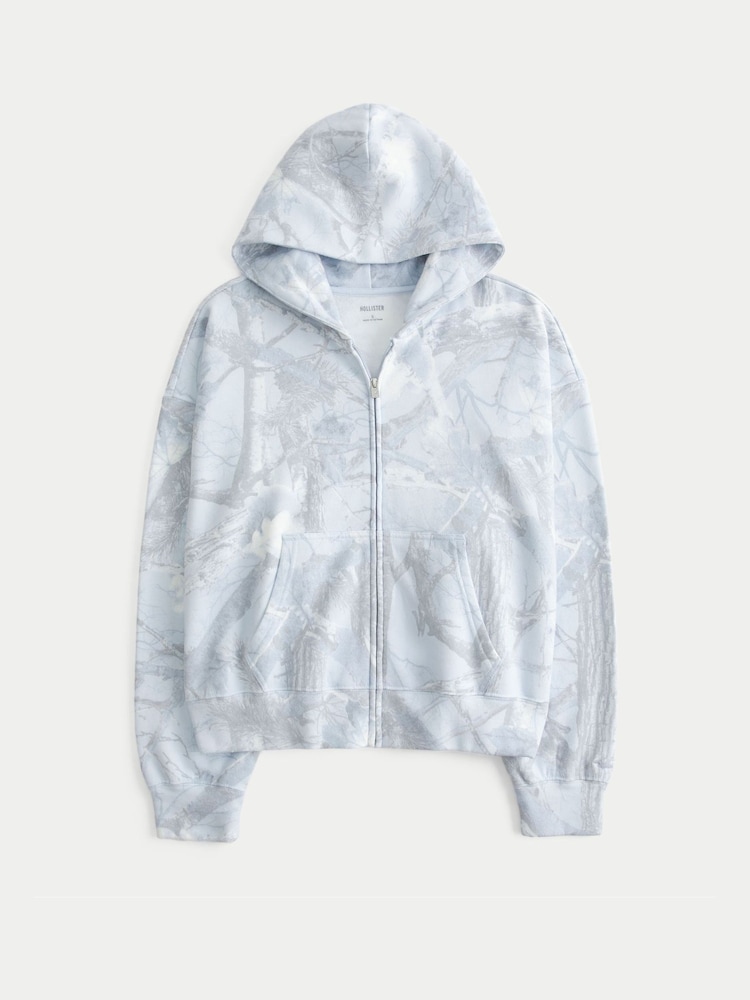 Hollister Blue Tie Dye Boyfriend Hoodie - Image 4 of 4