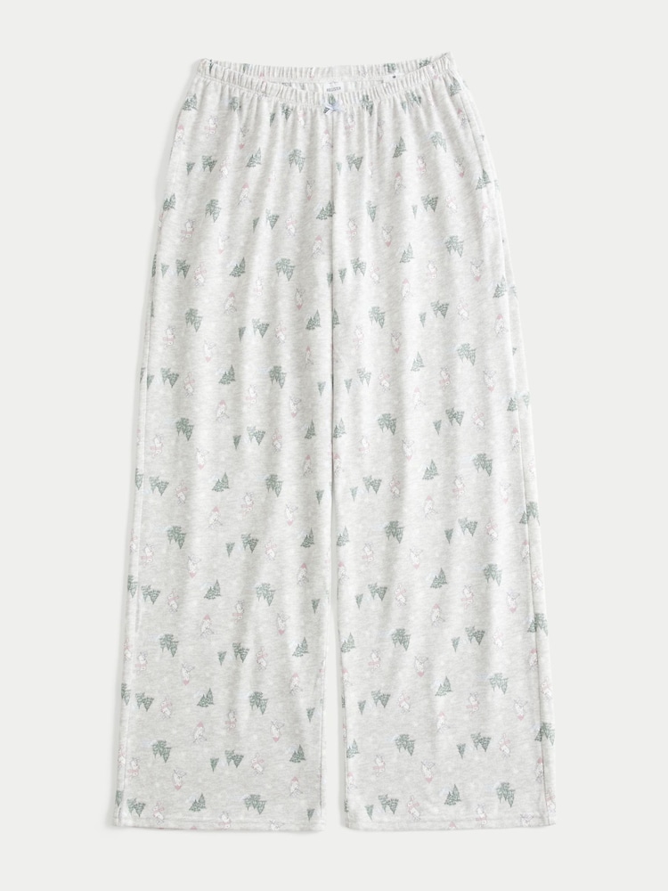 Hollister Cosy Wide leg White Pyjamas Bottoms - Image 1 of 1 Hollister Cosy Wide leg White Pyjamas Bottoms - Image 1 of 1