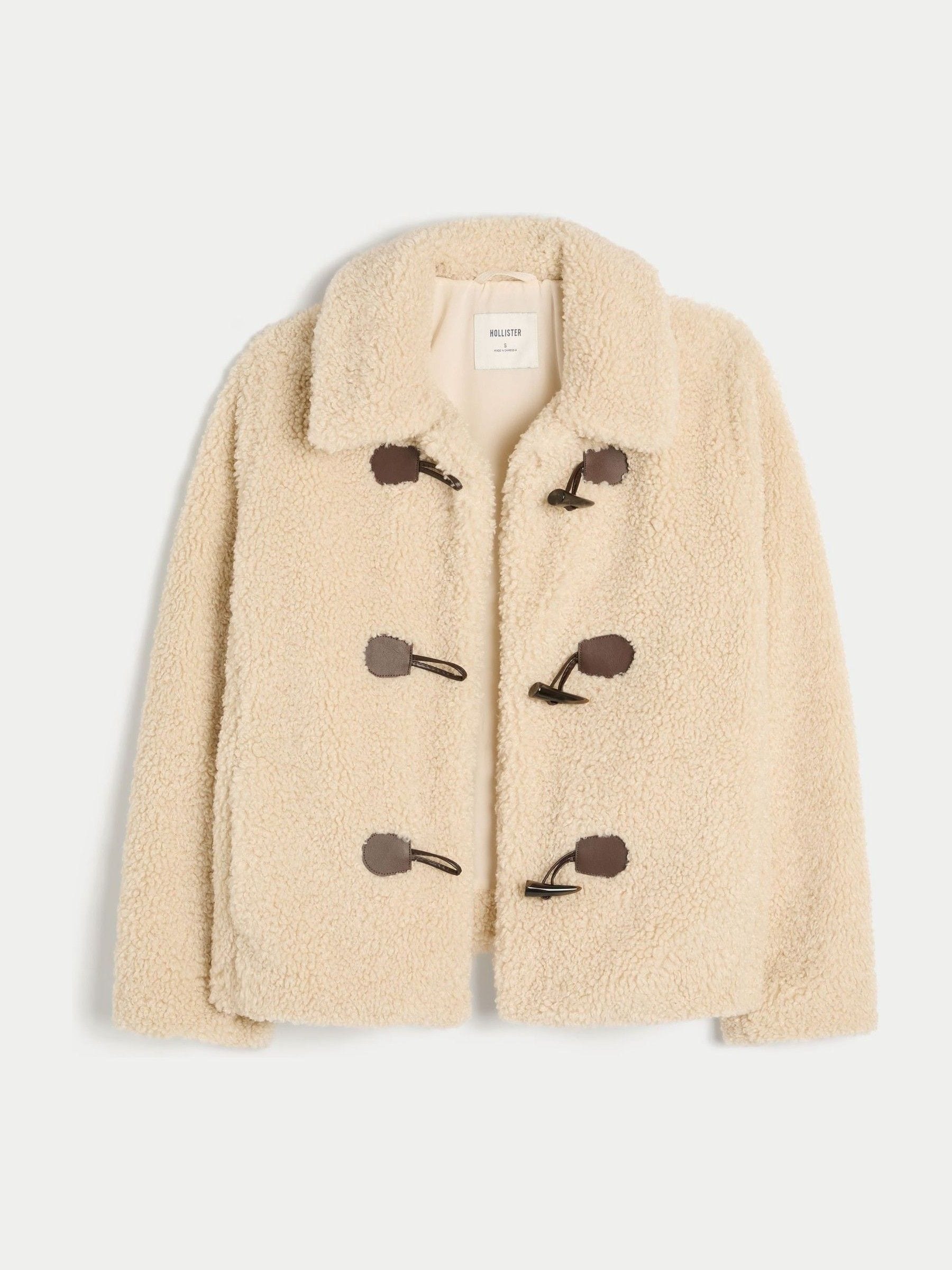 Buy Hollister Cream Faux Fur Coat from Next USA