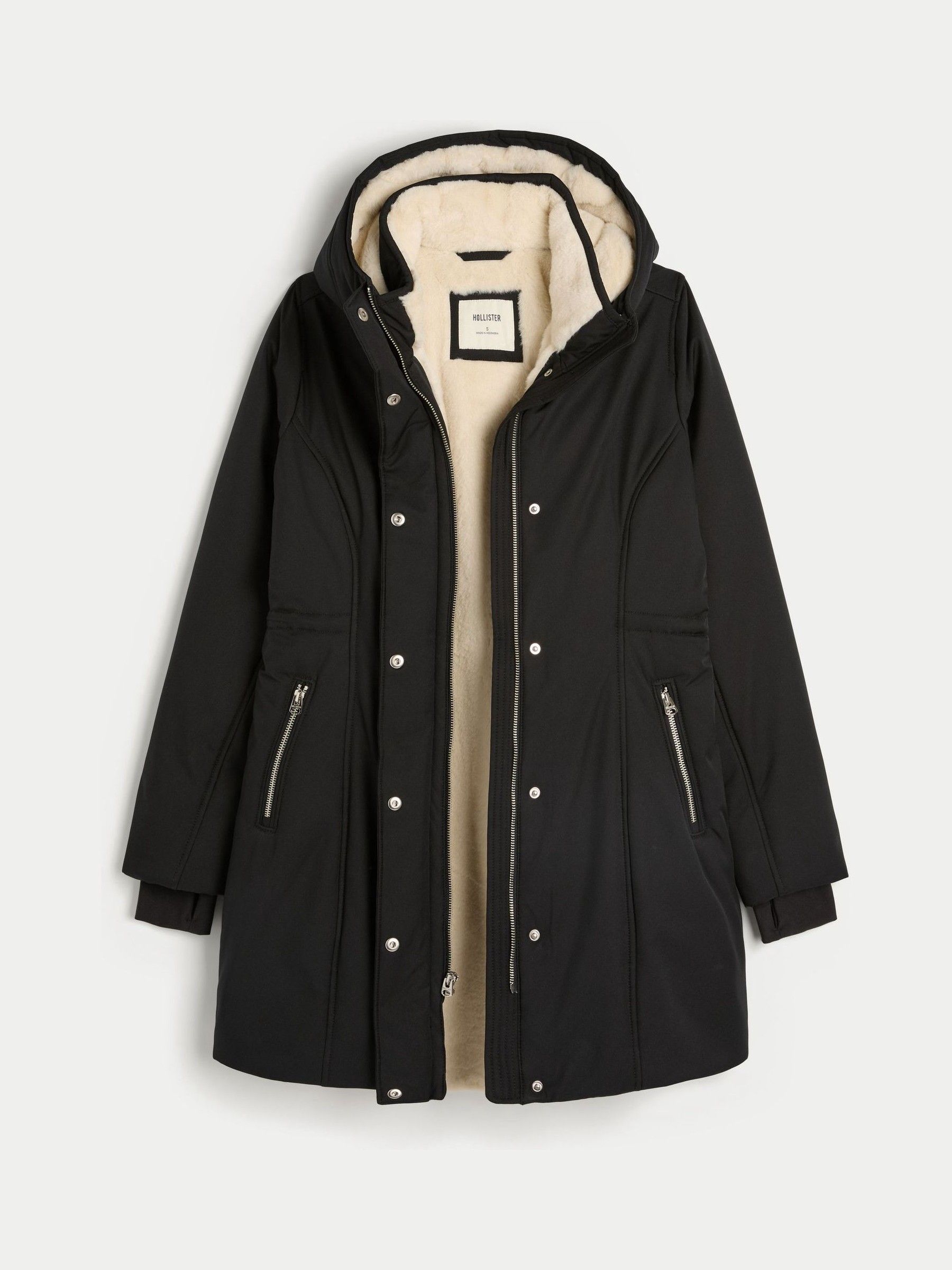 Hollister ブラック レインコートS Buy Hollister Black All Weather Parka Longline Coat from Next USA