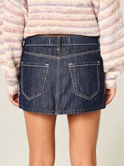 Hollister Blue Low Rise Denim Mini Skirt - Image 2 of 4