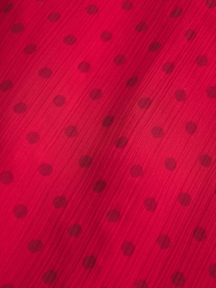 Hollister Rød flocket chiffon minikjole - Bilde 5 av 5