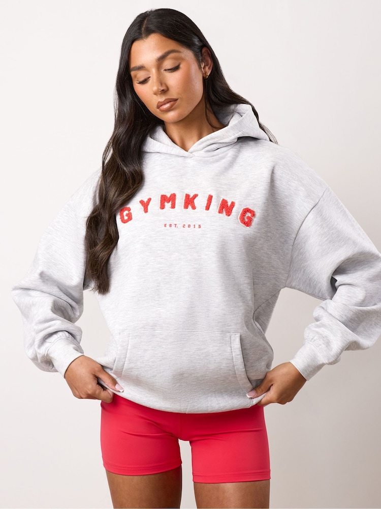 Gym King Grey Shadow Oversized Hoodie - Image 1 of 4