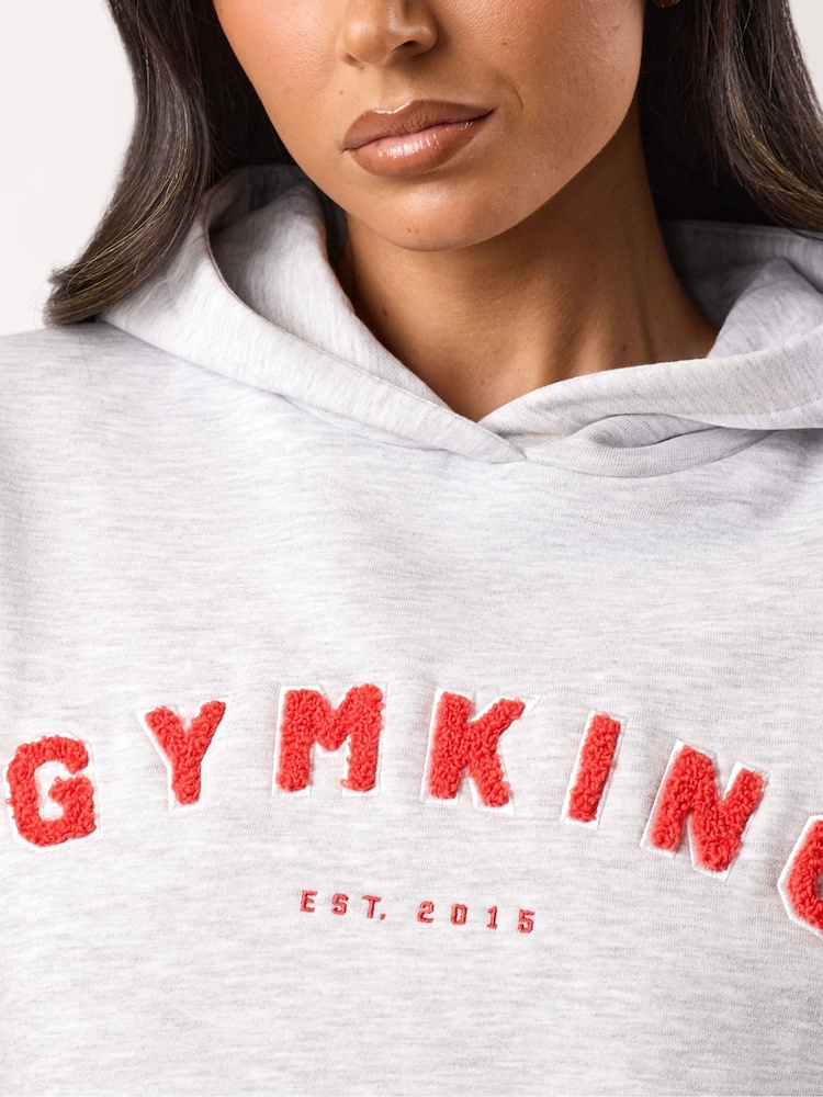 Gym King Grey Shadow Oversized Hoodie - Image 4 of 4