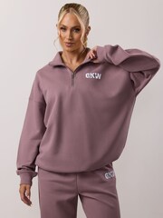 Gym King Purple Revive Peached 1/4 Zip Funnel Jacket - Image 1 of 4