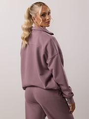 Gym King Purple Revive Peached 1/4 Zip Funnel Jacket - Image 2 of 4