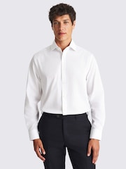 MOSS Regular Fit Geo Print Contrast White Shirt - Image 1 of 2