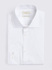 MOSS White Regular Fit Stretch Print Contrast Shirt - Image 3 of 3