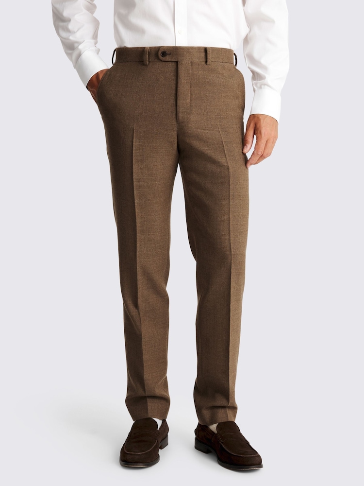MOSS Tailored Fit Gold Twill Trousers - Image 1 of 3