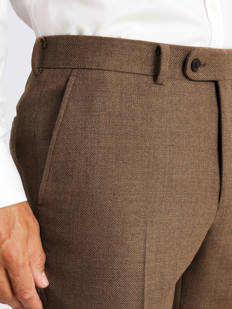 MOSS Tailored Fit Gold Twill Trousers - Image 3 of 3