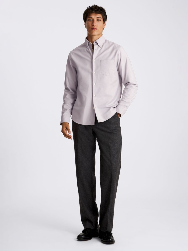 Lilac Washed Oxford Shirt - Image 1 of 4 Lilac Washed Oxford Shirt - Image 1 of 4