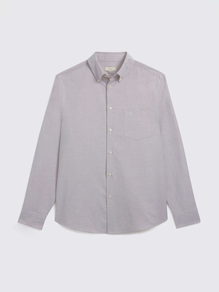 Lilac Washed Oxford Shirt - Image 4 of 4 Lilac Washed Oxford Shirt - Image 4 of 4