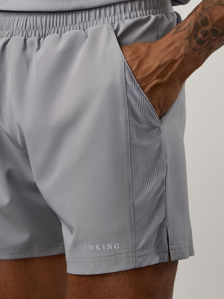 Gym King Grey Progress Panel Shorts - Image 4 of 4