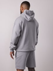 Gym King Grey Script Relaxed Fit Hoodie - Image 2 of 4