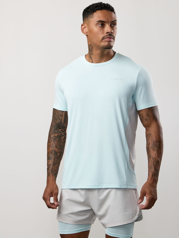 Gym King Blue Progress Performance T-Shirt - Image 1 of 4