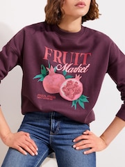 Friends Like These Burgundy Pomergranate Graphic Sweatshirt - Image 1 of 4