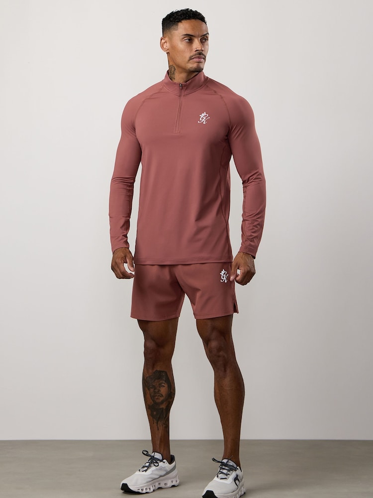 Gym King Red Energy Quarter Zip Funnel Jumper - Image 2 of 4 Gym King Red Energy Quarter Zip Funnel Jumper - Image 2 of 4