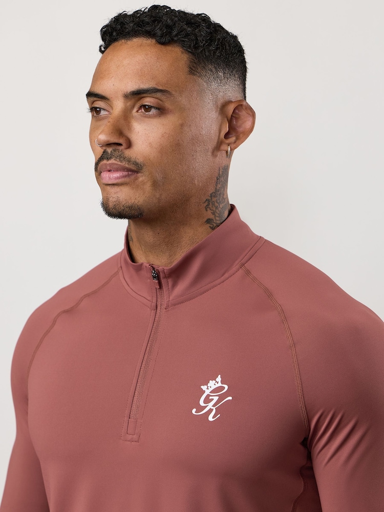 Gym King Red Energy Quarter  Zip Funnel Jumper - Image 4 of 4
