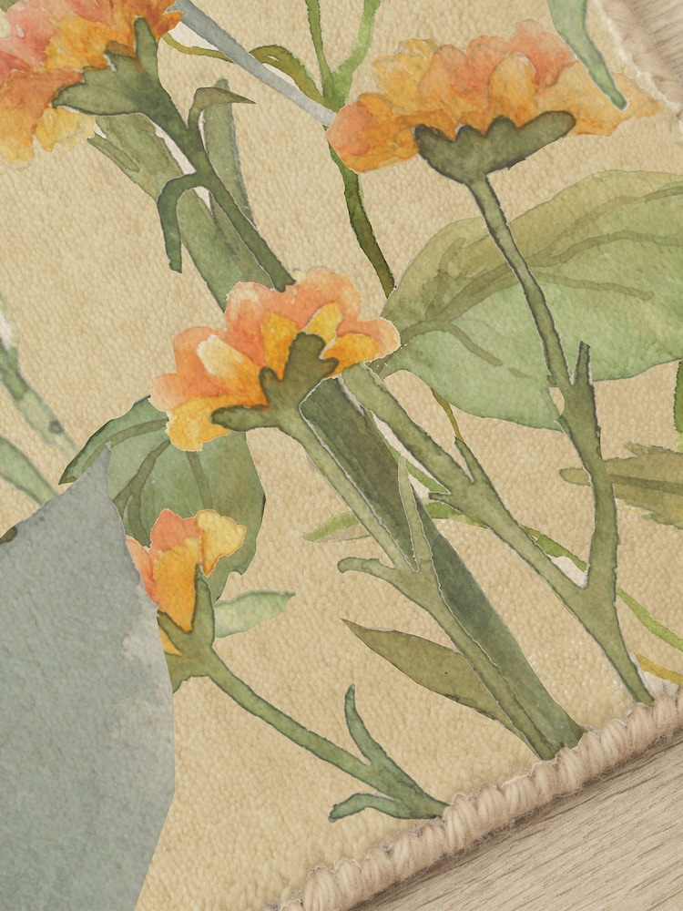 Voyage Maison Orange Delamere Linen Printed 100% Wool Rug - Image 3 of 3 Voyage Maison Orange Delamere Linen Printed 100% Wool Rug - Image 3 of 3