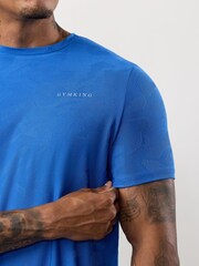 Gym King Blue Progress Texture T-Shirt - Image 3 of 4