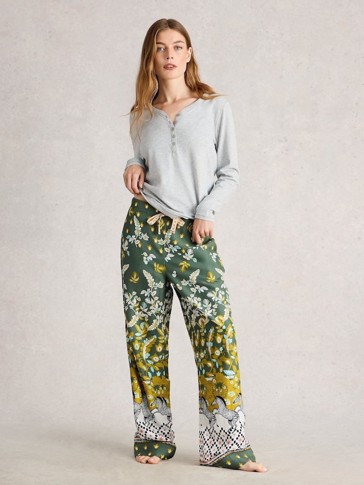 White Stuff Green Nina Pyjama Bottom - Image 1 of 6