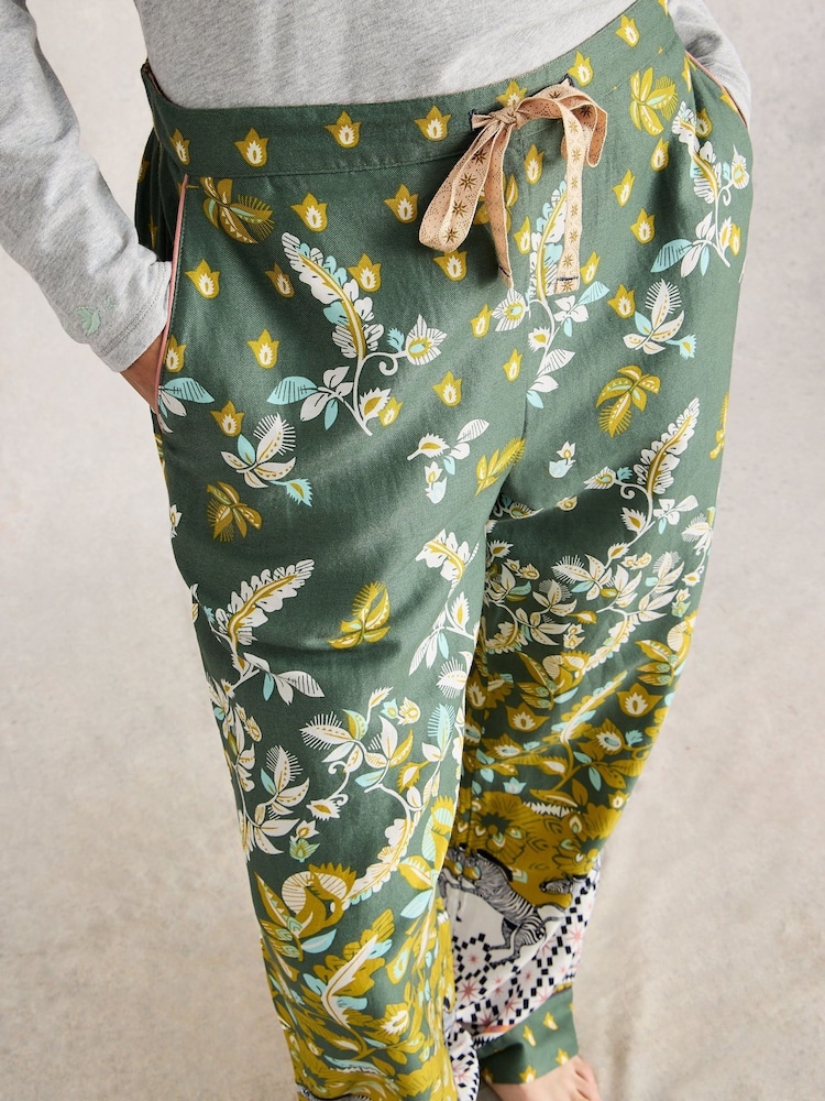 White Stuff Green Nina Pyjama Bottom - Image 2 of 6