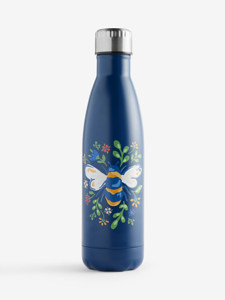 FatFace Blue Bee Stainless Steel Water Bottle - Image 5 of 5