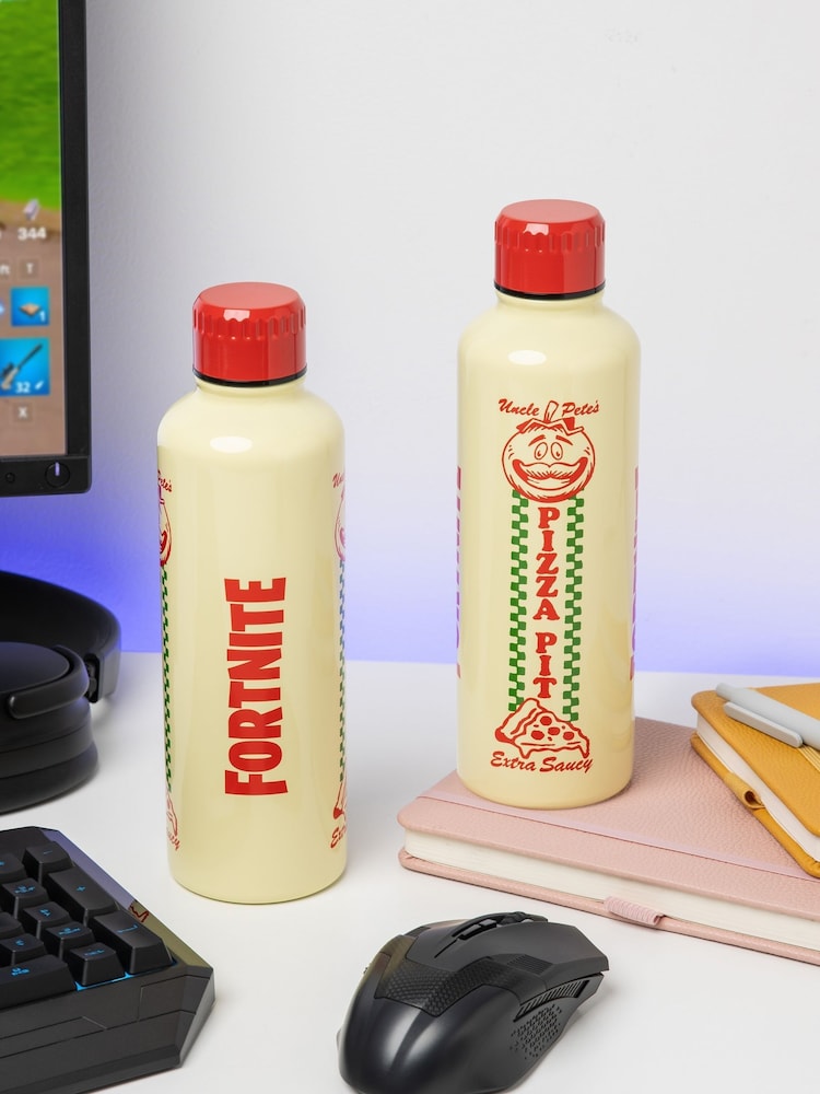 Fortnite Yellow Metal Water Bottle - Image 2 of 5 Fortnite Yellow Metal Water Bottle - Image 2 of 5