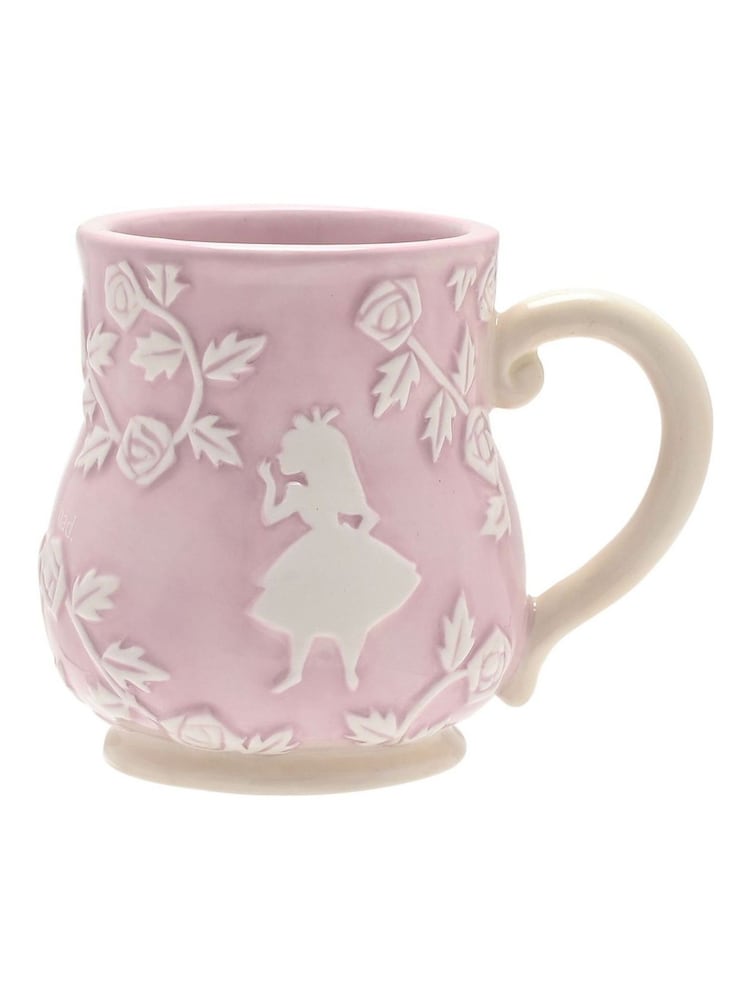 Widdop Pink Disney Alice in Wonderland Embossed Mug  Cheshire Cat - Image 2 of 4