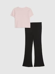 River Island Pink Bear Baby Top & Leggings set - Image 2 of 5