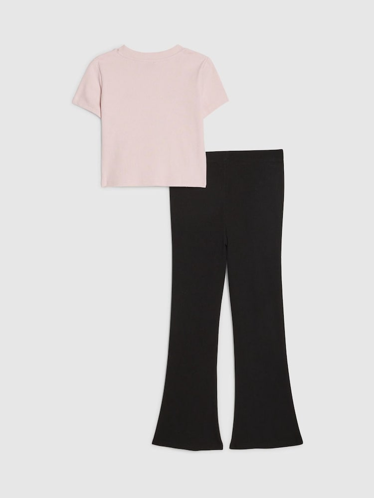River Island Pink Bear Baby Top & Leggings set - Image 2 of 5 River Island Pink Bear Baby Top & Leggings set - Image 2 of 5