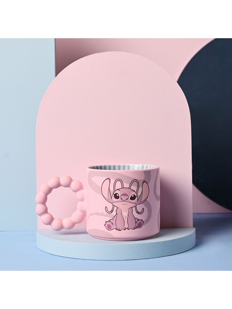 Widdop Pink Disney Stitch Ceramic Mug Angel - Image 2 of 4