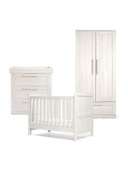 Mamas & Papas 3 Piece Nimbus White Atlas Convertible Cot Range - Image 1 of 12