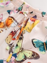 Cream Butterfly Jersey Button Through Short Set Pyjamas - Image 10 of 11