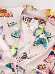 Cream Butterfly Jersey Button Through Short Set Pyjamas - Image 8 of 11