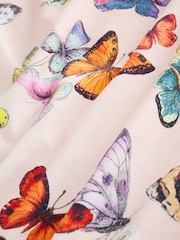 Cream Butterfly Jersey Button Through Short Set Pyjamas - Image 9 of 11